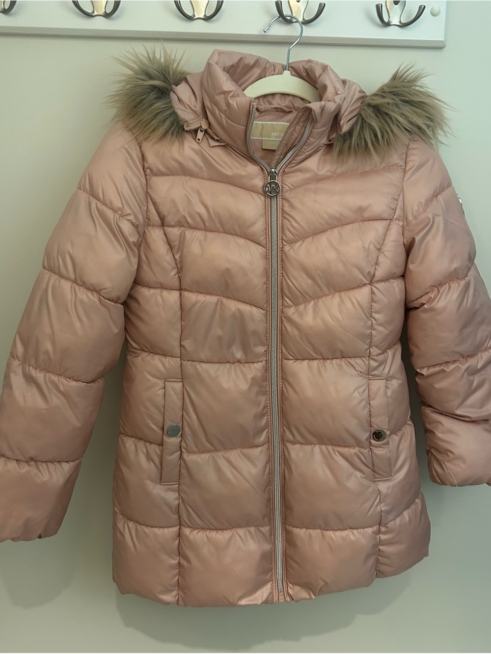 Michael Kors Blush Pink Puffer Jacket